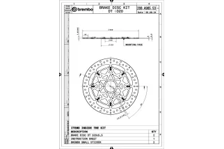 Disques de frein BREMBO UPGRADE T-Drive rond flottant - la paire