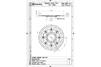 Paire de disques de frein BREMBO UPGRADE - T-DRIVE - 208A98512
