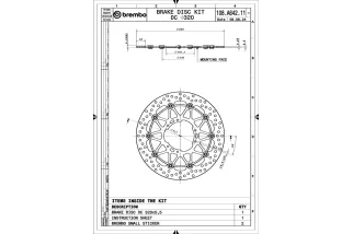 Disque de frein BREMBO UPGRADE - SUPERMOTO - 108A64211