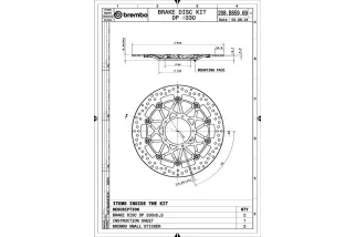 Paire de disques de frein BREMBO UPGRADE - SUPERSPORT - 208B85969