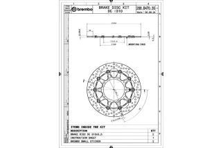 Paire de disques de frein BREMBO UPGRADE - THE GROOVE - 208B47035