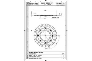 Paire de disques de frein BREMBO UPGRADE - T-DRIVE - 208A98521