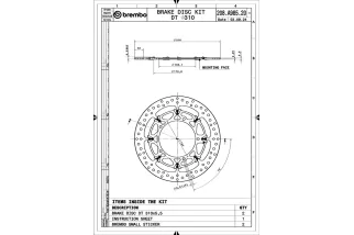 Paire de disques de frein BREMBO UPGRADE - T-DRIVE - 208A98520