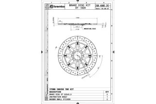 Disques de frein BREMBO UPGRADE T-Drive rond flottant - la paire