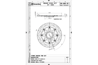 Paire de disques de frein BREMBO UPGRADE - T-DRIVE - 208A98536