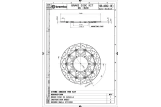 Disque de frein BREMBO UPGRADE - SUPERMOTO - 108A64218