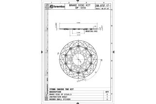 Disques de frein BREMBO UPGRADE Supersport rond flottant - la paire