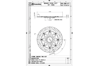 Paire de disques de frein BREMBO UPGRADE - T-DRIVE - 208C89061