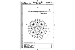 Disques de frein BREMBO UPGRADE T-Drive rond flottant - la paire
