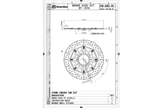 Disques de frein BREMBO UPGRADE T-Drive rond flottant - la paire