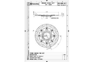 Disques de frein BREMBO UPGRADE T-Drive rond flottant - la paire
