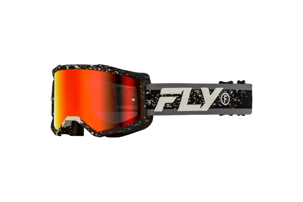 Masque FLY RACING Zone gris/noir - éclair rouge fumé