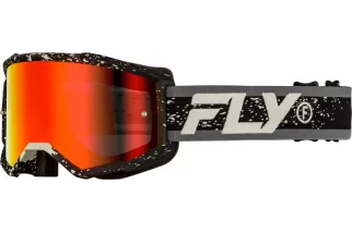 Masque FLY RACING Zone gris/noir - éclair rouge fumé