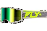 Masque FLY RACING Zone Dark Grey/Hi-Vis - écran Iridiscent Green