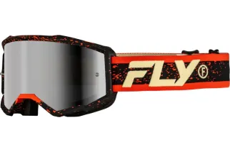 Masque FLY RACING Zone noir/rouge - écran argent fumé