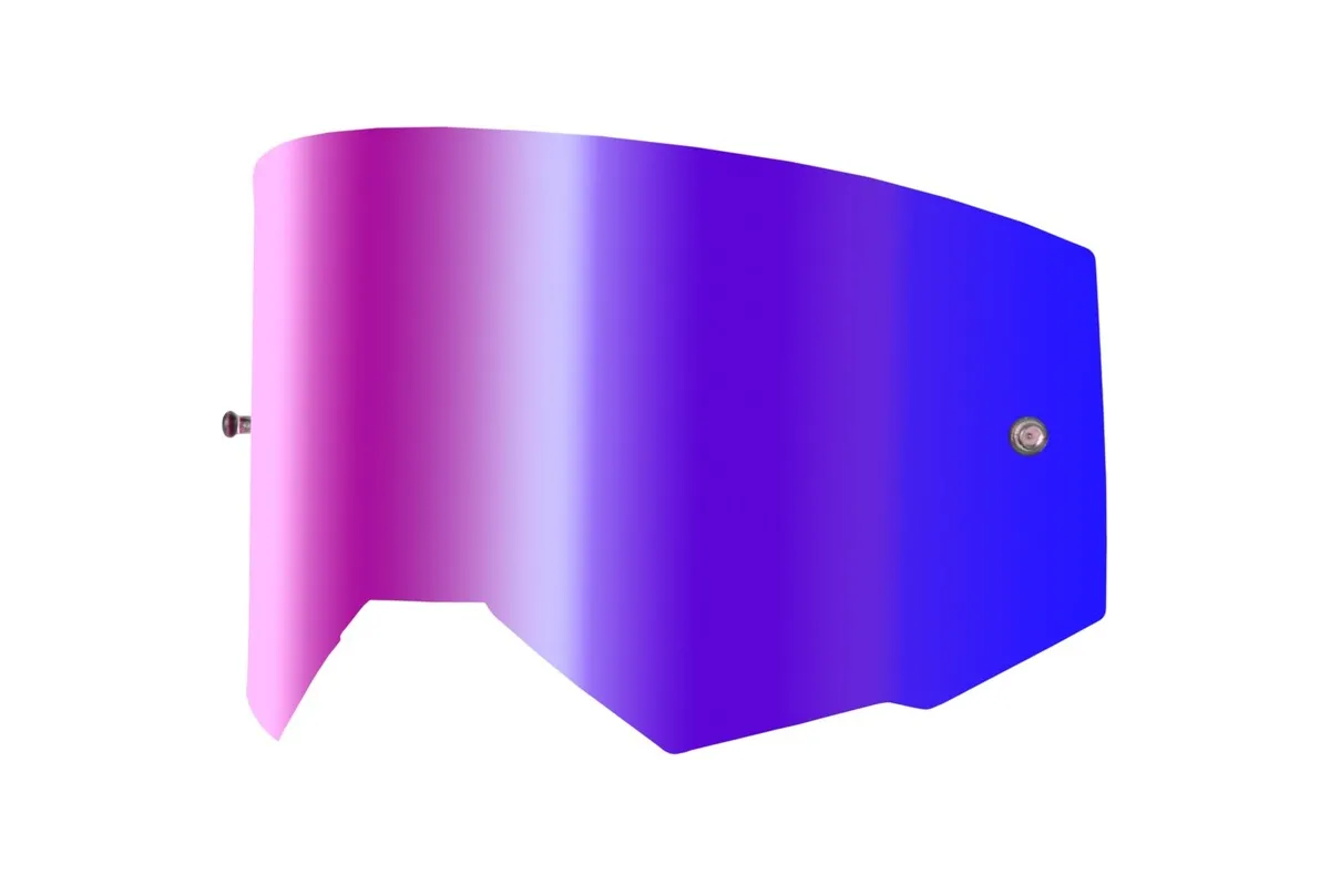 Écran FLY RACING avec fixation pour tear-off - écran rouge Iridescent fumé