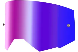 Écran FLY RACING avec fixation pour tear-off - écran rouge Iridescent fumé