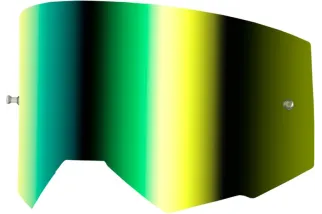 Écran FLY RACING avec fixation pour tear-off - écran iridescent vert fumé
