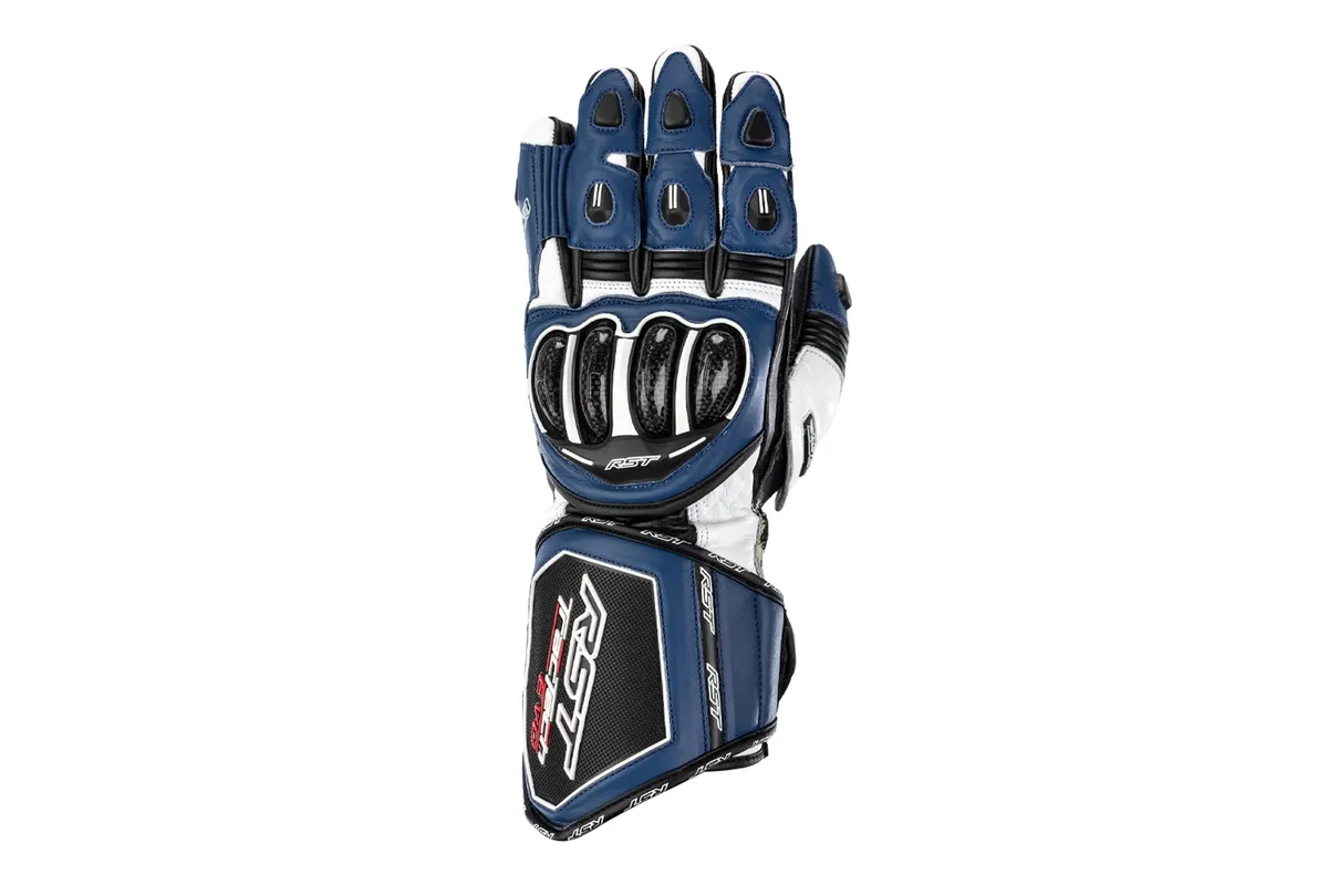 Gants RST TracTech Evo 4 cuir - bleu/blanc/noir