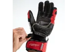 Gants RST TracTech Evo 4 cuir - rouge/blanc/noir