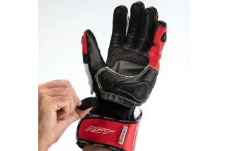 Gants RST TracTech Evo 4 cuir - rouge/blanc/noir