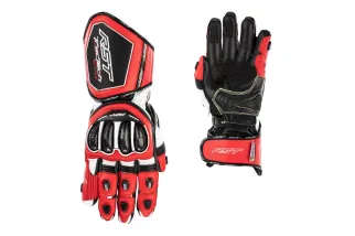 Gants RST TracTech Evo 4 cuir - rouge/blanc/noir