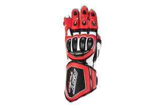 Gants RST TracTech Evo 4 cuir - rouge/blanc/noir