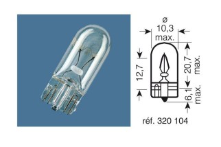 Ampoule OSRAM Original Line W3W 12V 3W - x10