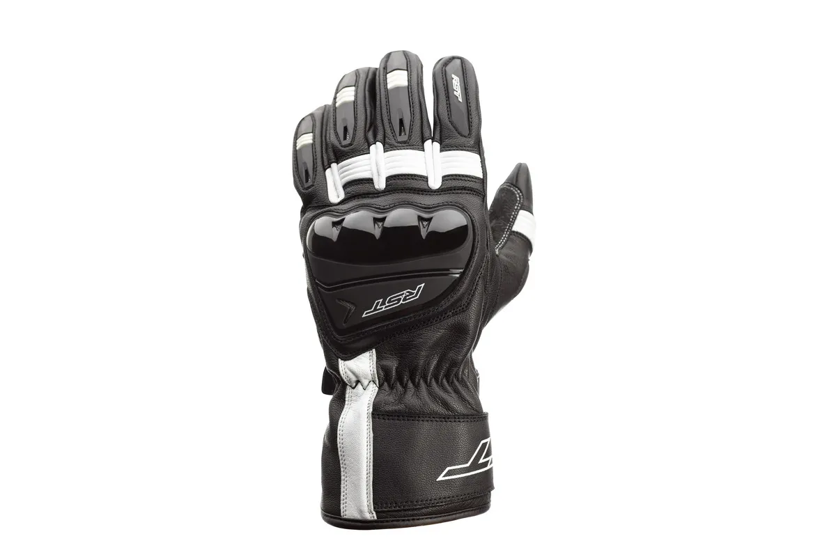 Gants RST Pilot CE cuir - noir/blanc