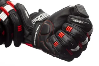 Gants RST Pilot CE cuir - noir/rouge/blanc