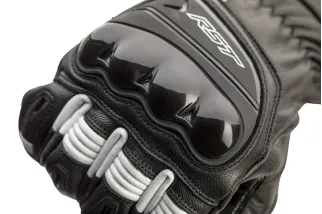 Gants RST Pilot CE cuir - noir/blanc
