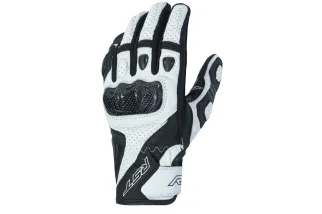 Gants RST Stunt 3 CE cuir/textile - blanc