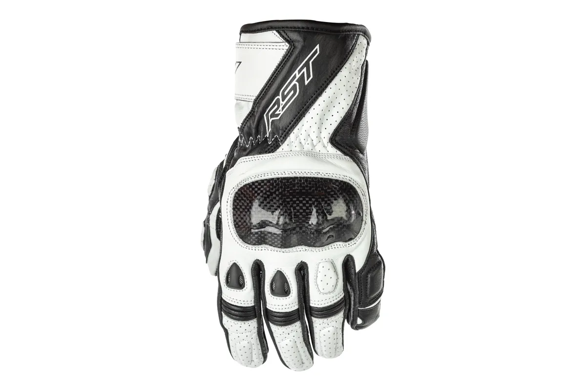 Gants RST Ladies Stunt 3 CE femme cuir/textile - blanc