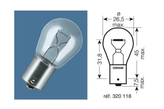 Ampoule OSRAM Original Line P21W 12V 21W - x10