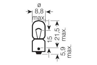 Ampoule OSRAM Original Line T5W 12V 5W - x10