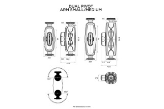 Bras double pivot QUAD LOCK 360 - version Small