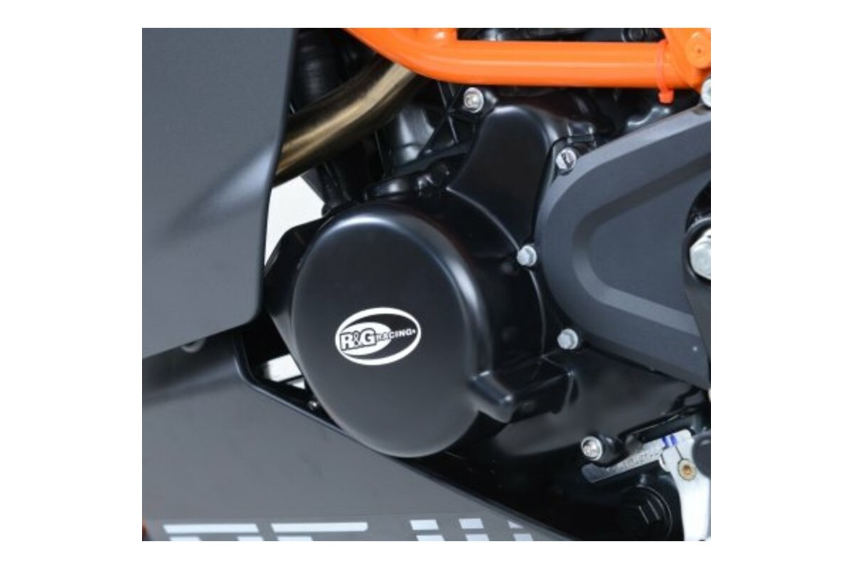 Couvre-carter gauche noir R&G RACING KTM RC125/200