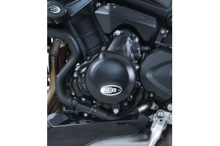 Couvre-carter gauche R&G RACING noir Triumph