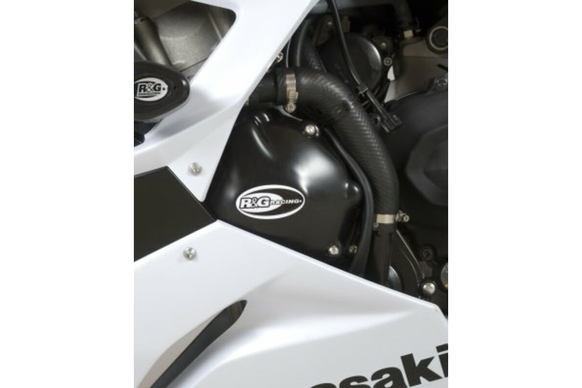 Couvre-carter gauche (alternateur) R&G RACING noir Kawasaki ZX-6R