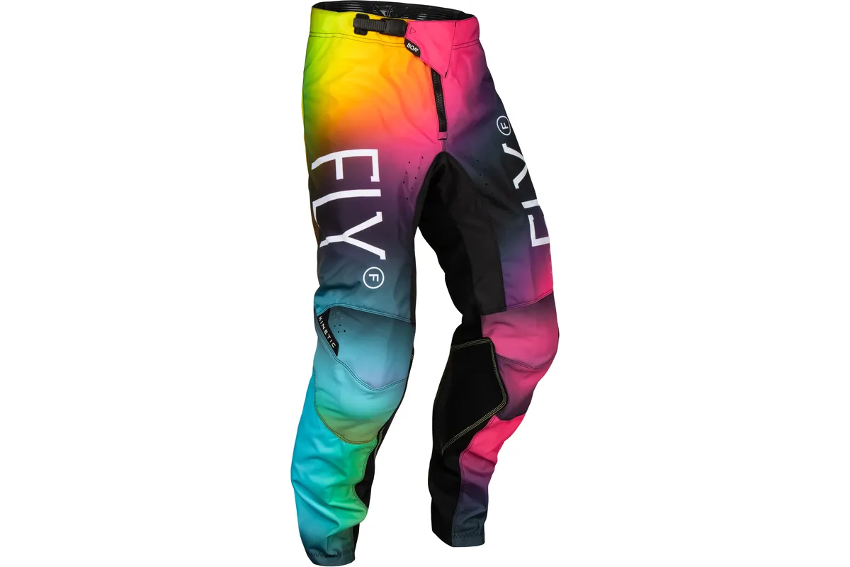 Pantalon enfant FLY RACING Kinetic Prodigy - Fuschia/Electric Blue/Hi-Vis