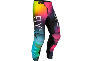 Pantalon enfant FLY RACING Kinetic Prodigy - Fuschia/Electric Blue/Hi-Vis