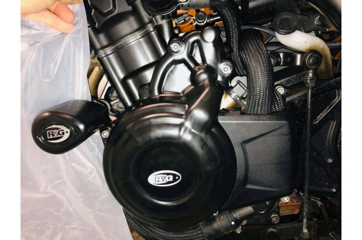 Couvre-carter gauche R&G RACING noir Honda CBR400/500