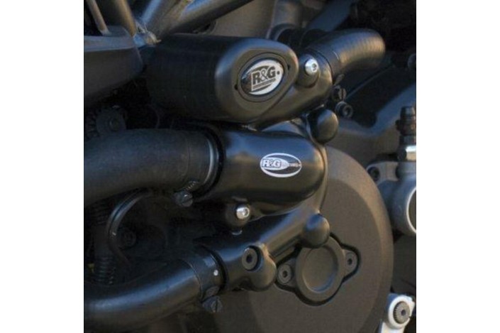 Couvre-carter gauche (pompe à eau) R&G RACING noir Ducati