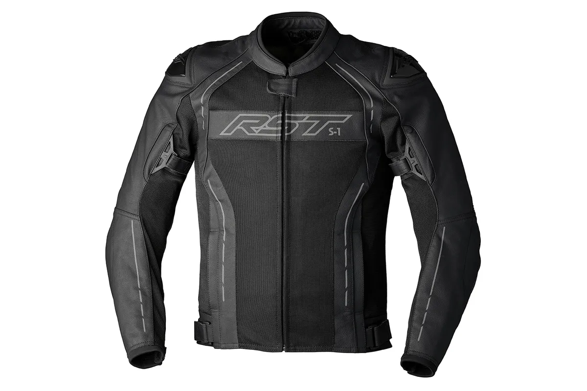 Veste cuir RST S-1 Mesh CE homme - noir