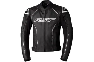 Veste RST S1 CE cuir - noir/noir/blanc