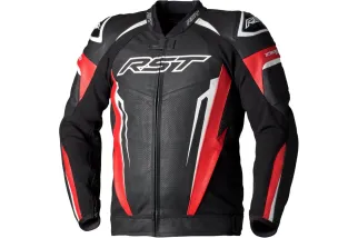 Veste cuir RST TracTech Evo 5 CE homme - rouge/noir/blanc