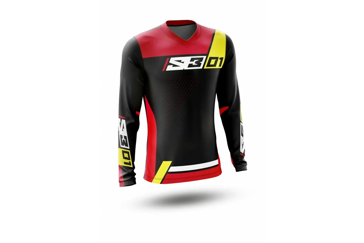 Maillot S3 Collection 01 - noir/rouge taille L