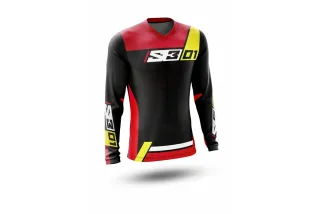 Maillot S3 Collection 01 - noir/rouge taille L