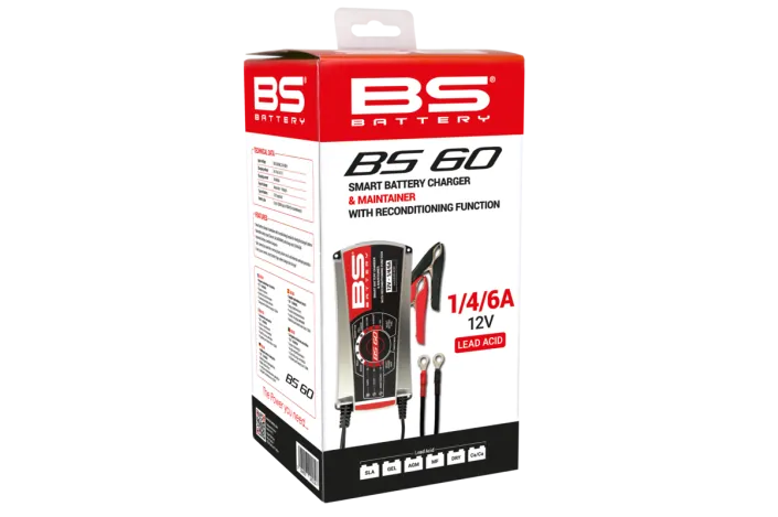Chargeur de batterie pro-intelligent BS BATTERY BS60 - 12V 1/4/6A