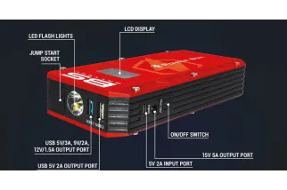 Booster de batterie BS BATTERY Power Box PB-02 avec chargeur USB